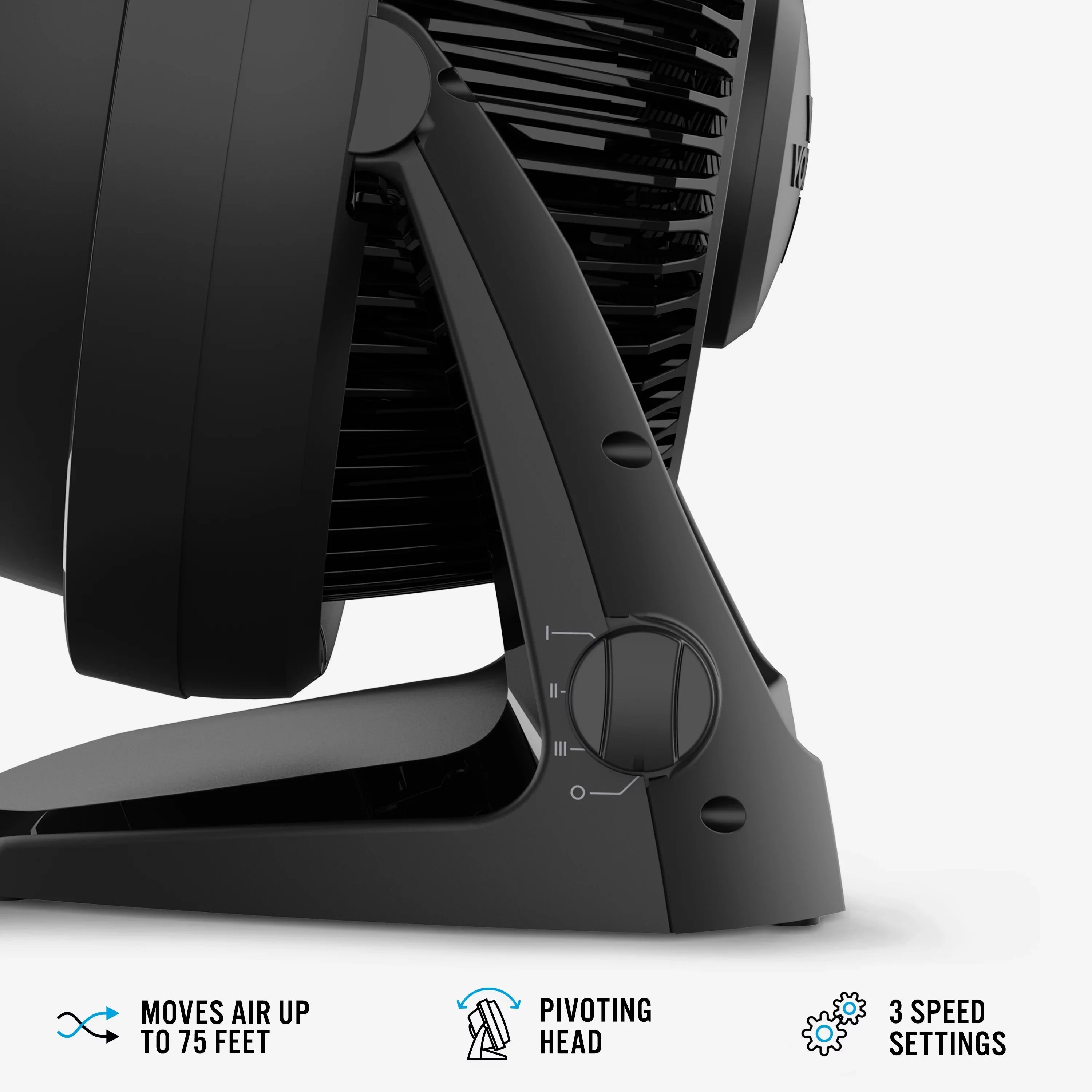 Vornado 62 Whole Room Air Circulator Floor Fan, 13", Black (New)