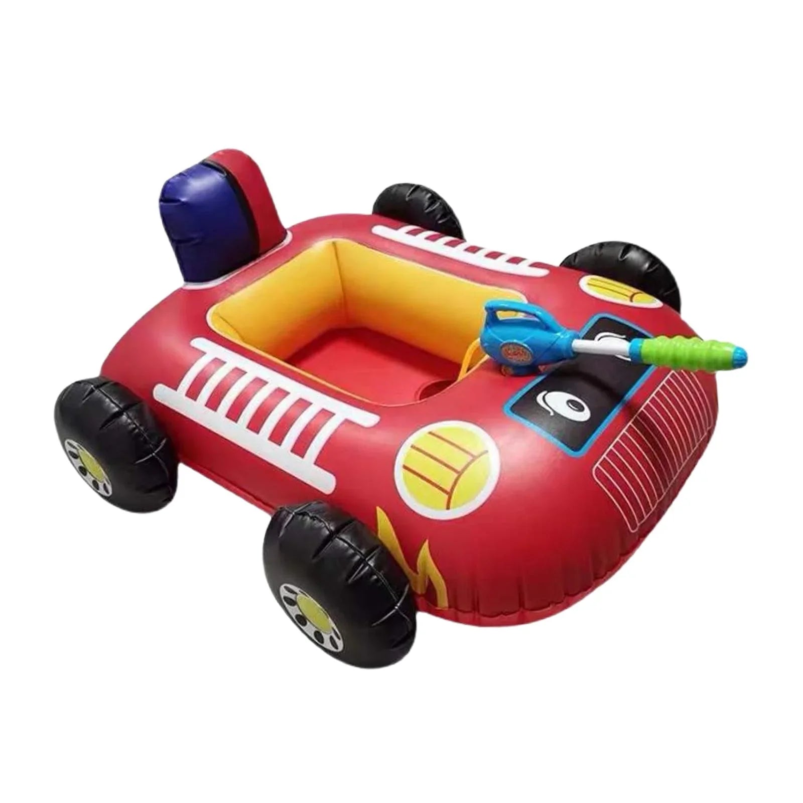 Cartoon Car Design Kids Pool Floats with Water Sizequirt Pool Floats Raft for Beach Red