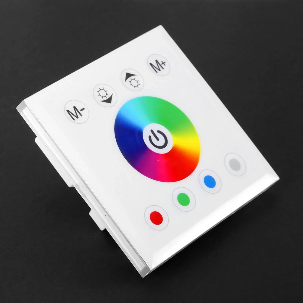 Kathlen Touch Panel Controller - Wall Mounted Colorful RGBW LED Touch Panel Controller Dimmer Sizewitch for LED Sizetrip Light(Ivory)