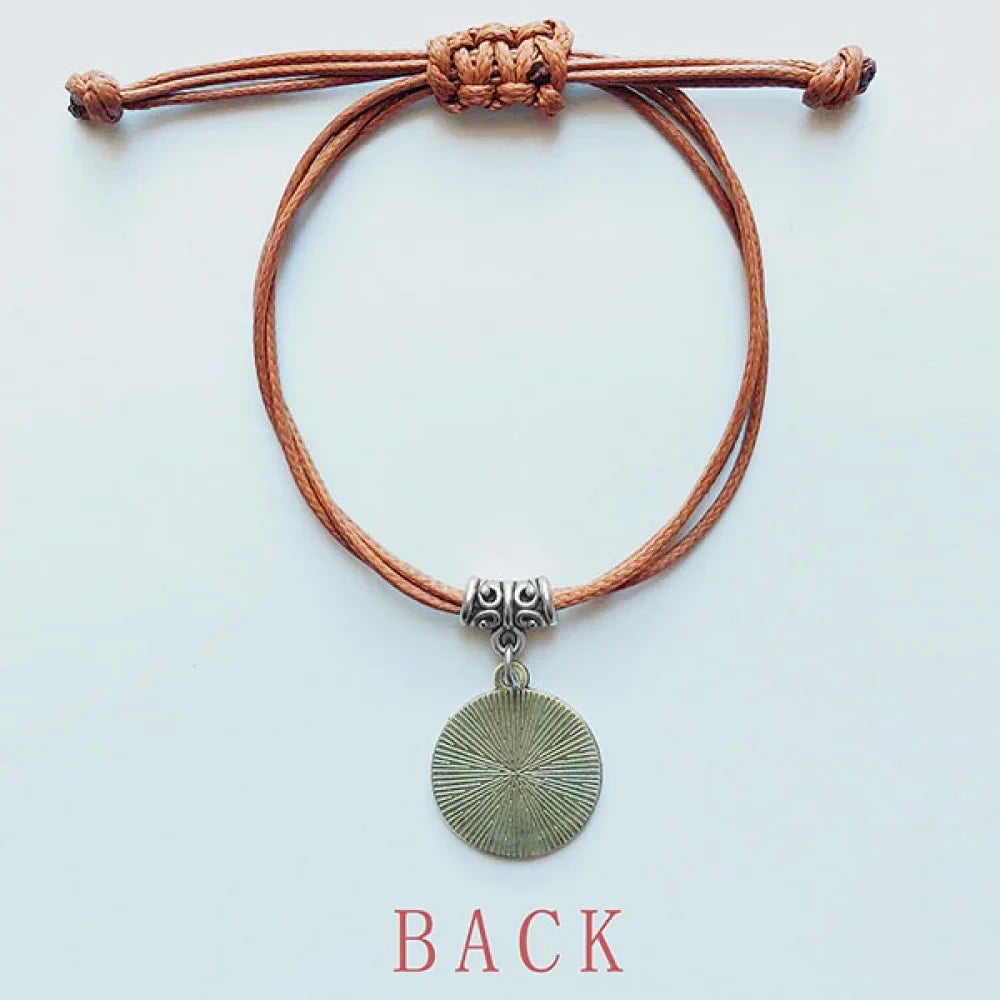 Question To Leaders Famous Quote Bracelet Leather Hide Rope Wristband Brown Jewelry
