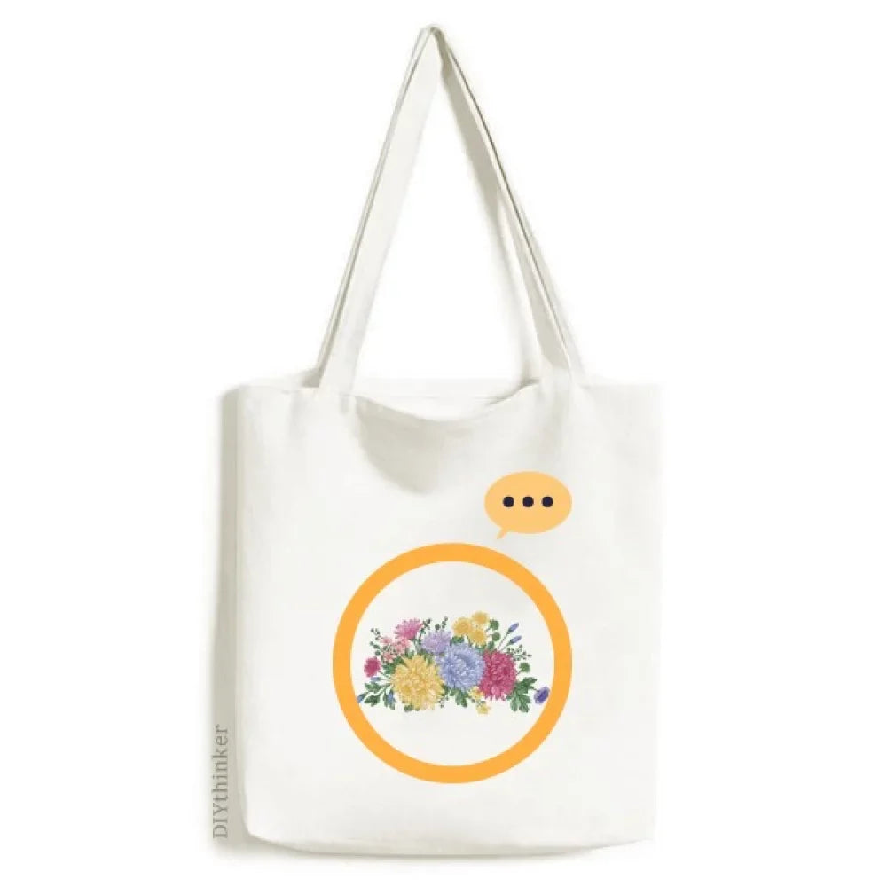Chrysanthemum Greenery Flower Expression Sizeack Canvas Tote Sizehoulder Bag