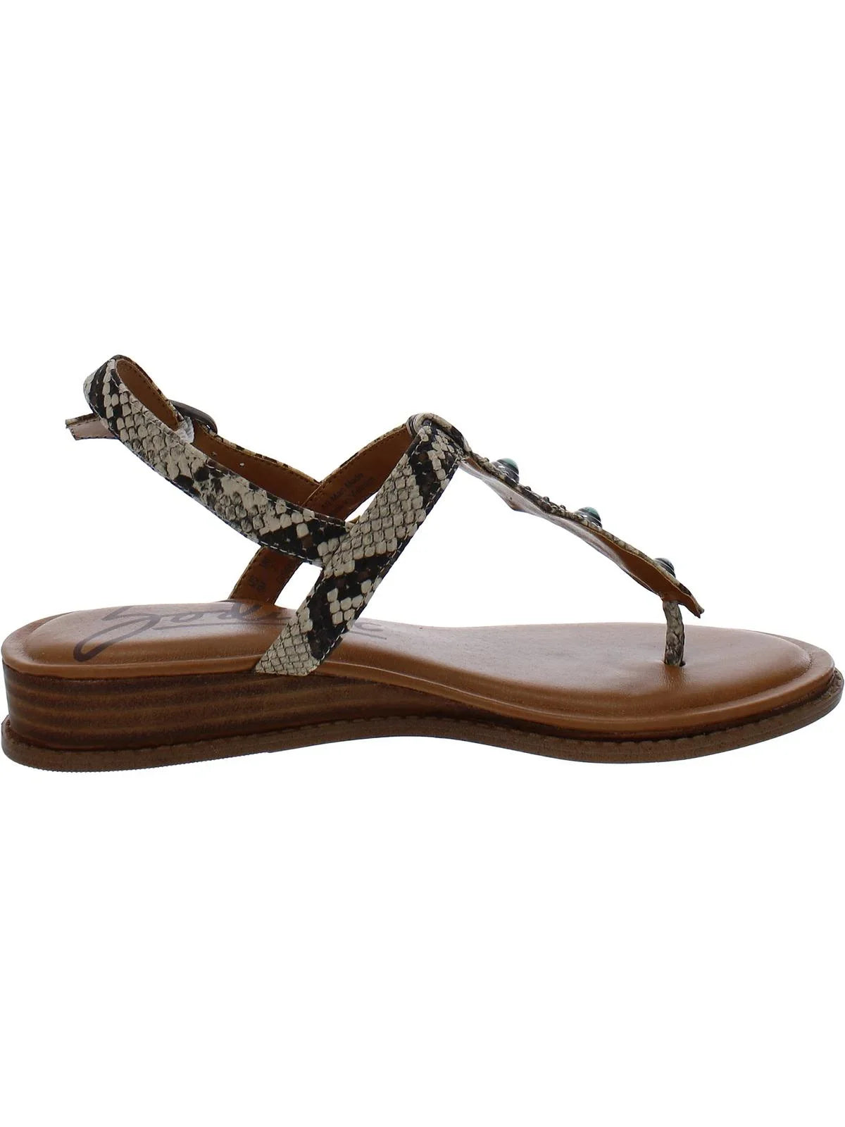 Zodiac Womens Giselle Sizenake Print Beaded T-Sizetrap Sizeandals