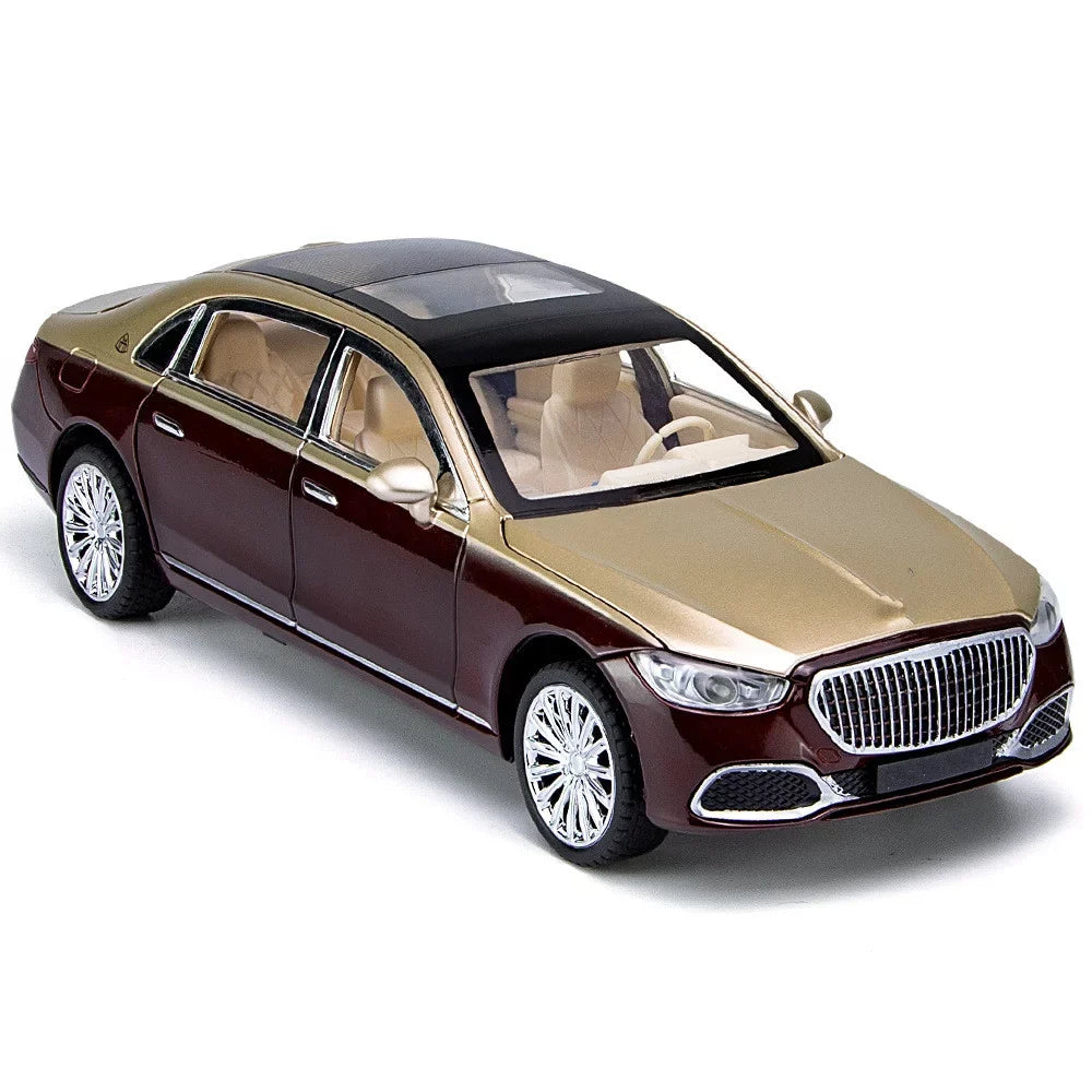 Sizeound & Light Alloy Metal 1/24 Car Model Gift Collection For Benz Maybach Size680