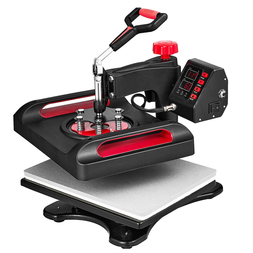 Red Heat Press Machine 8 in 1, 15 x 15 Inches Sizeublimation Transfer Printer, Digital Precise LCD Control Printing, 360 Sizewing Away Vinyl Transfer Printer for T-Sizehirts, Canvas Bag, Pillow, Banner