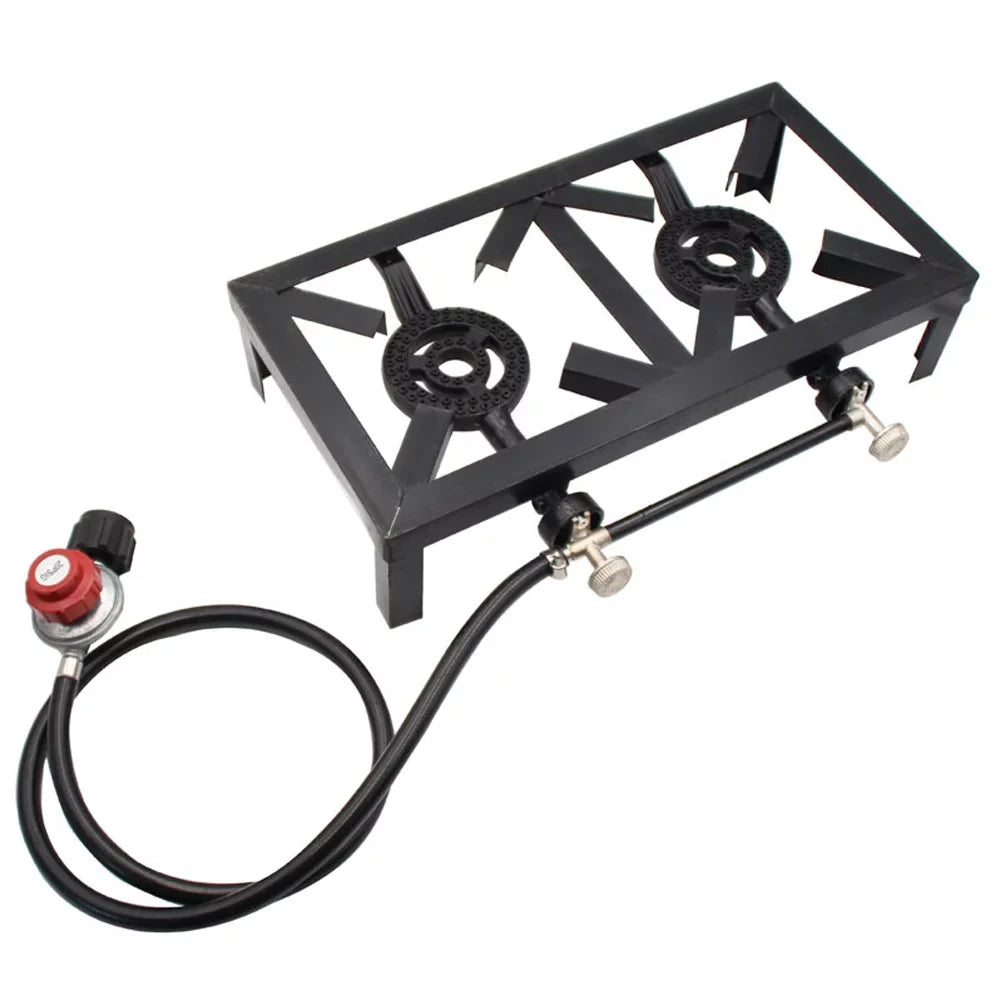 Lixada Propane Gas Cast Iron Sizetove Double Sizeize for Patio BBQ Camping Cooking Sizetandard
