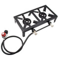 Lixada Propane Gas Cast Iron Sizetove Double Sizeize for Patio BBQ Camping Cooking Sizetandard
