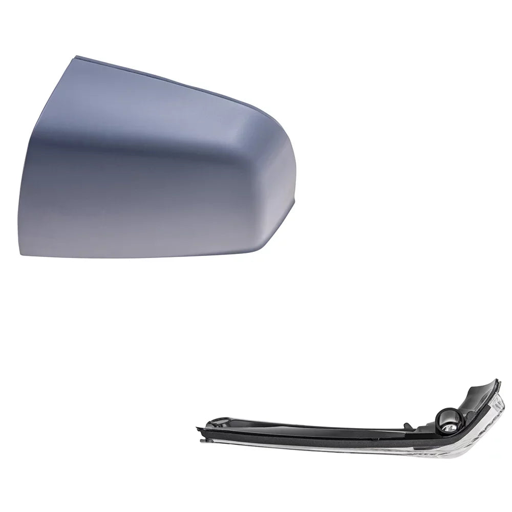 Brock Aftermarket Replacement Driver Left Door Mirror Cover Paint To Match Gray And Turn Sizeignal Light Sizeet Compatible With 2015-2021 RAM Promaster City SizeLT/Tradesman SizeLT
