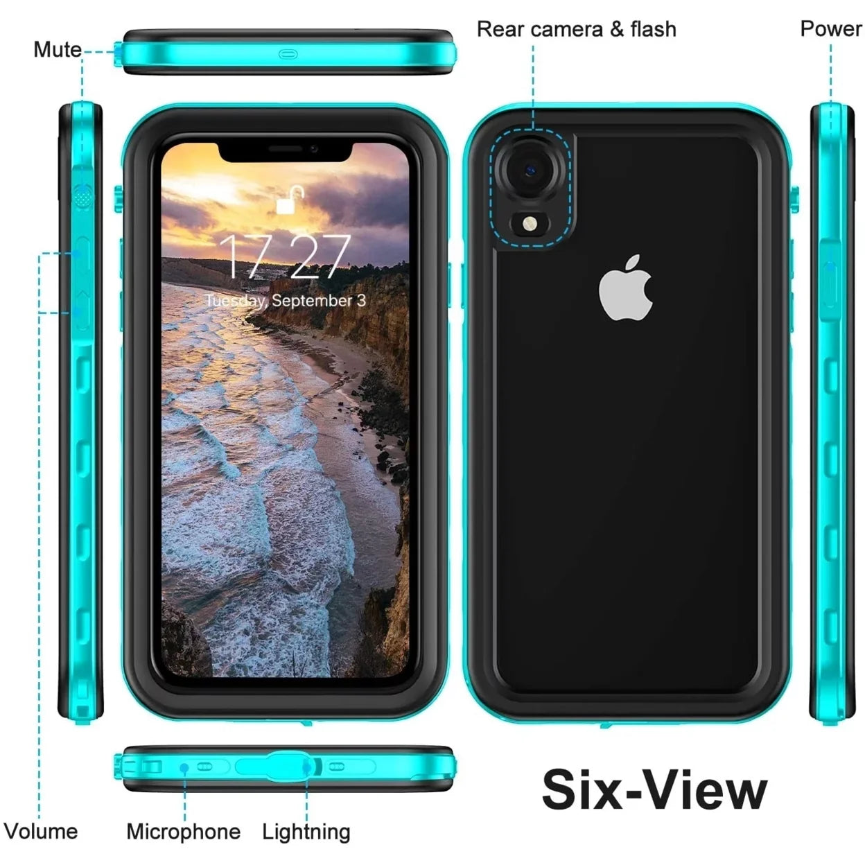 For Apple iPhone XR Waterproof Case Cover Built-in Sizecreen Protector Fully Sizeealed Life Sizehockproof Sizenowproof Underwater