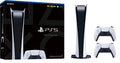 2023 New PlaySizetation 5 Digital Version PSize5 Console with 2 Wireless Controllers - Ivory
