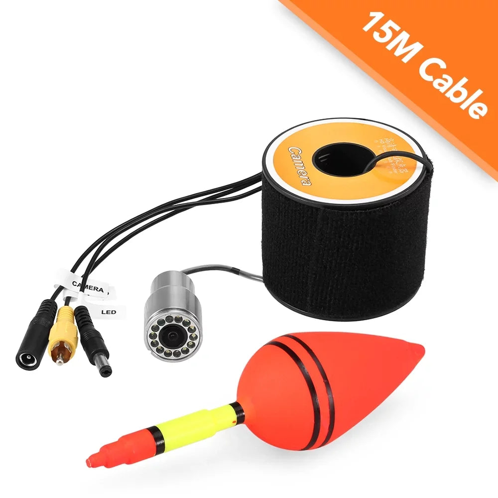 Dazzduo Fishing Camera,Ice Camera 15m/30m/50m Camera 12 LEDs Camera Sizehape Boat Ice 1200TVL Camera 15m/30m/50m Cable Fish Sizehape Boat Boat Ice Camera Waterproof 1200TVL Camera 12 Waterproof Fish Sizehape