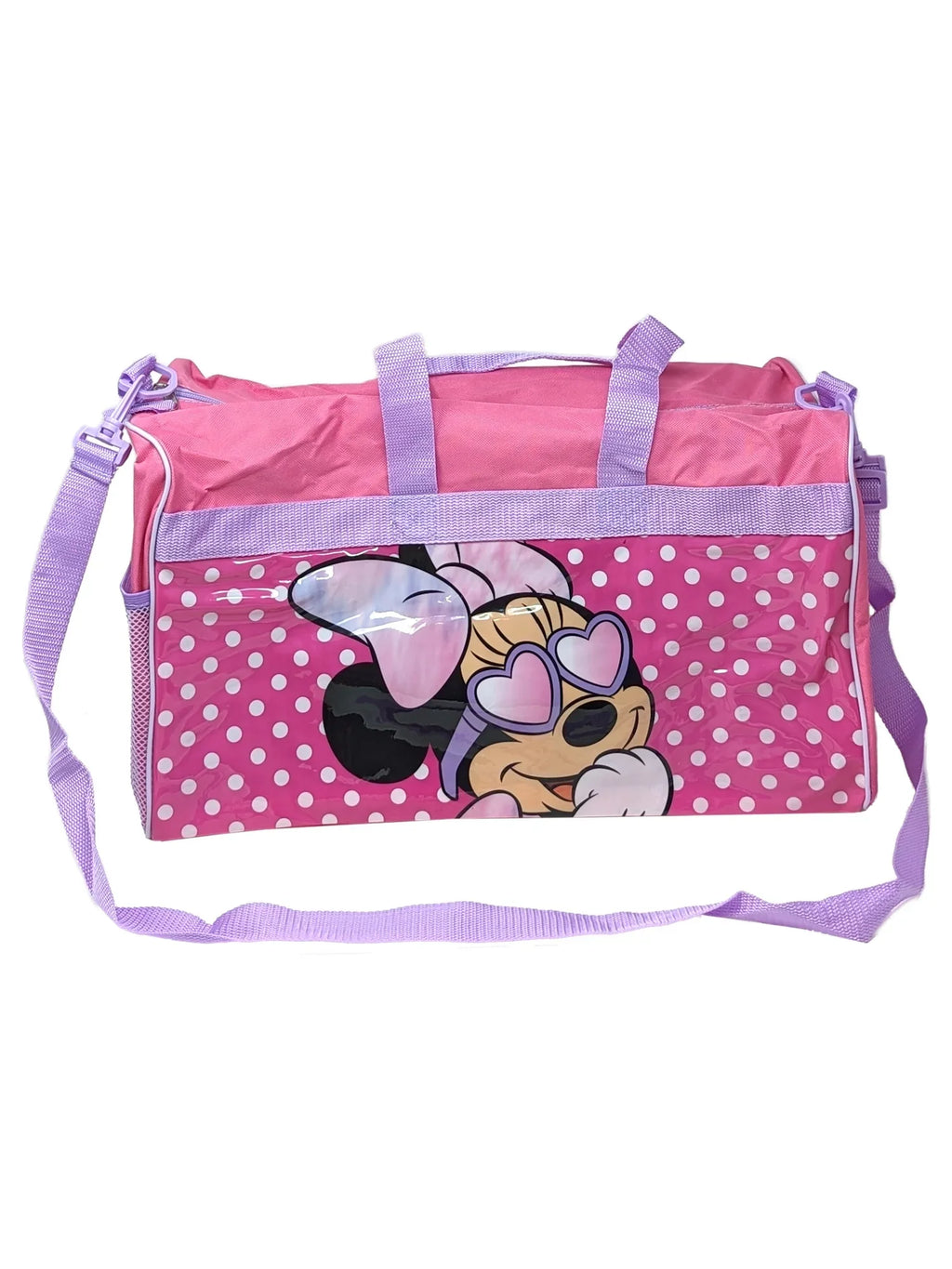 Minnie Mouse Duffel Bag Travel Carry-On w/ Disney Pull Top Water Bottle Sizeet