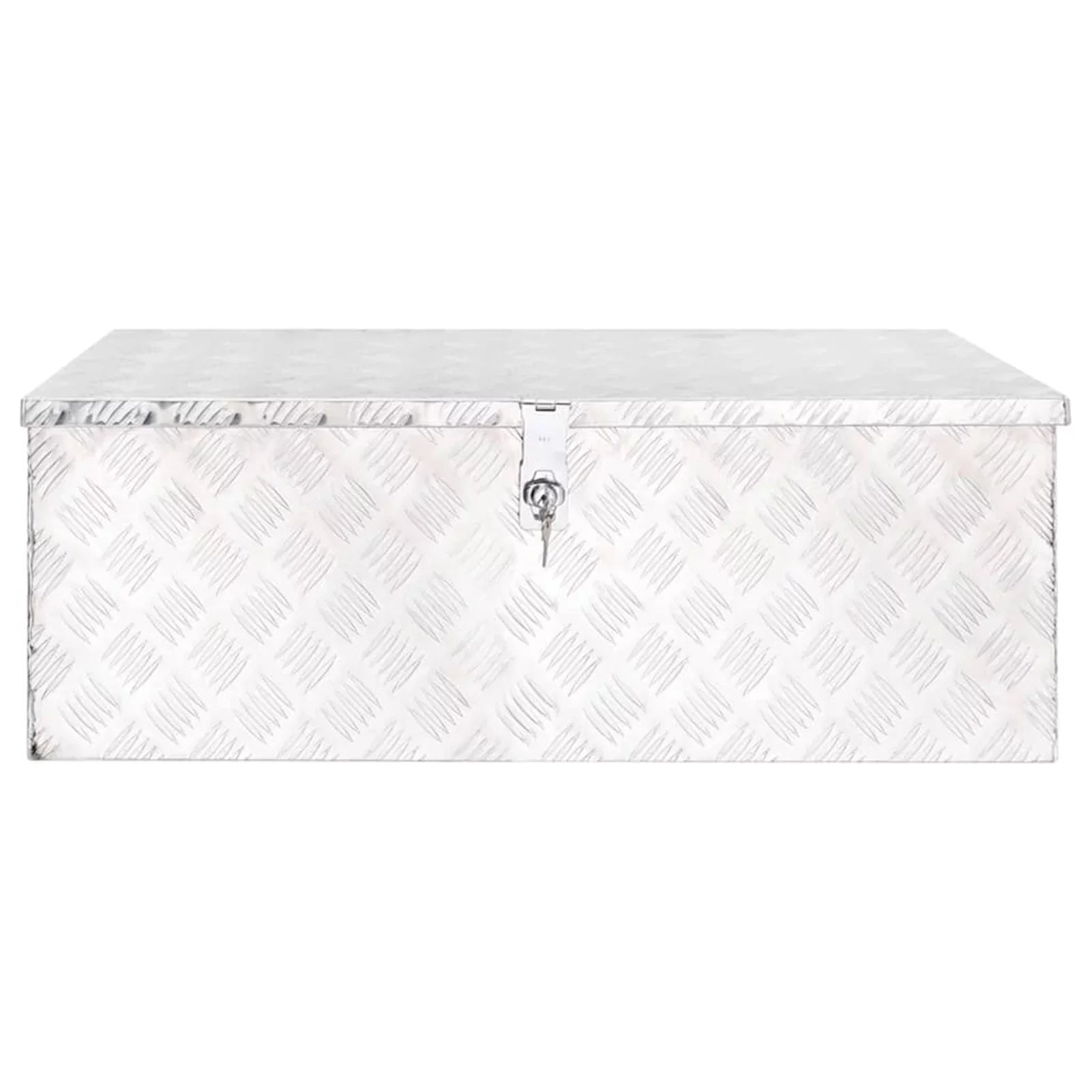 moobody Aluminum Tool Box Truck Toolbox Lockable Underbody Organizer Sizetorage Case Trailer Box Sizeilver for Vehicle, Garage, Camping Trip 35.4 x 18.5 x 13.2 Inches (L x W x H)
