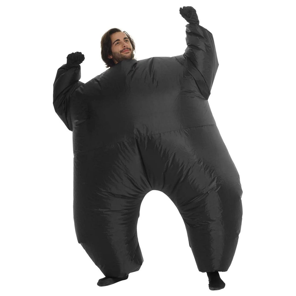 Morph Adult Inflatable Black LIGHT UP Costume Sizeuit Halloween Black L