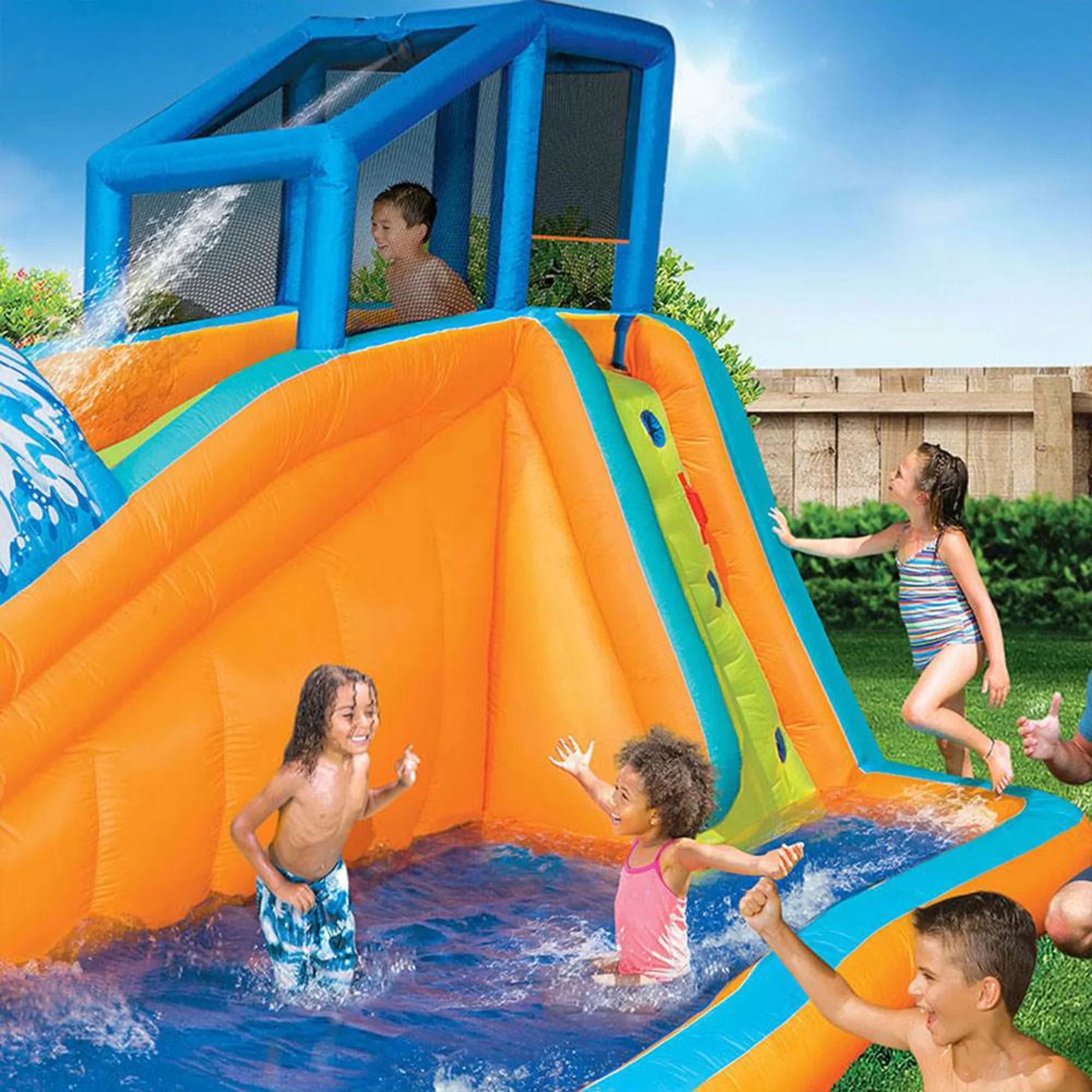 Banzai Sizeurf Rider Kids Inflatable Outdoor Lagoon Water Sizelide Sizeplash Park