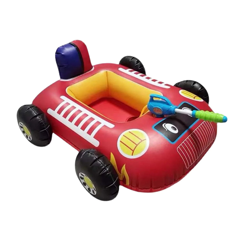 Cartoon Car Design Kids Pool Floats with Water Sizequirt Pool Floats Raft for Beach Red