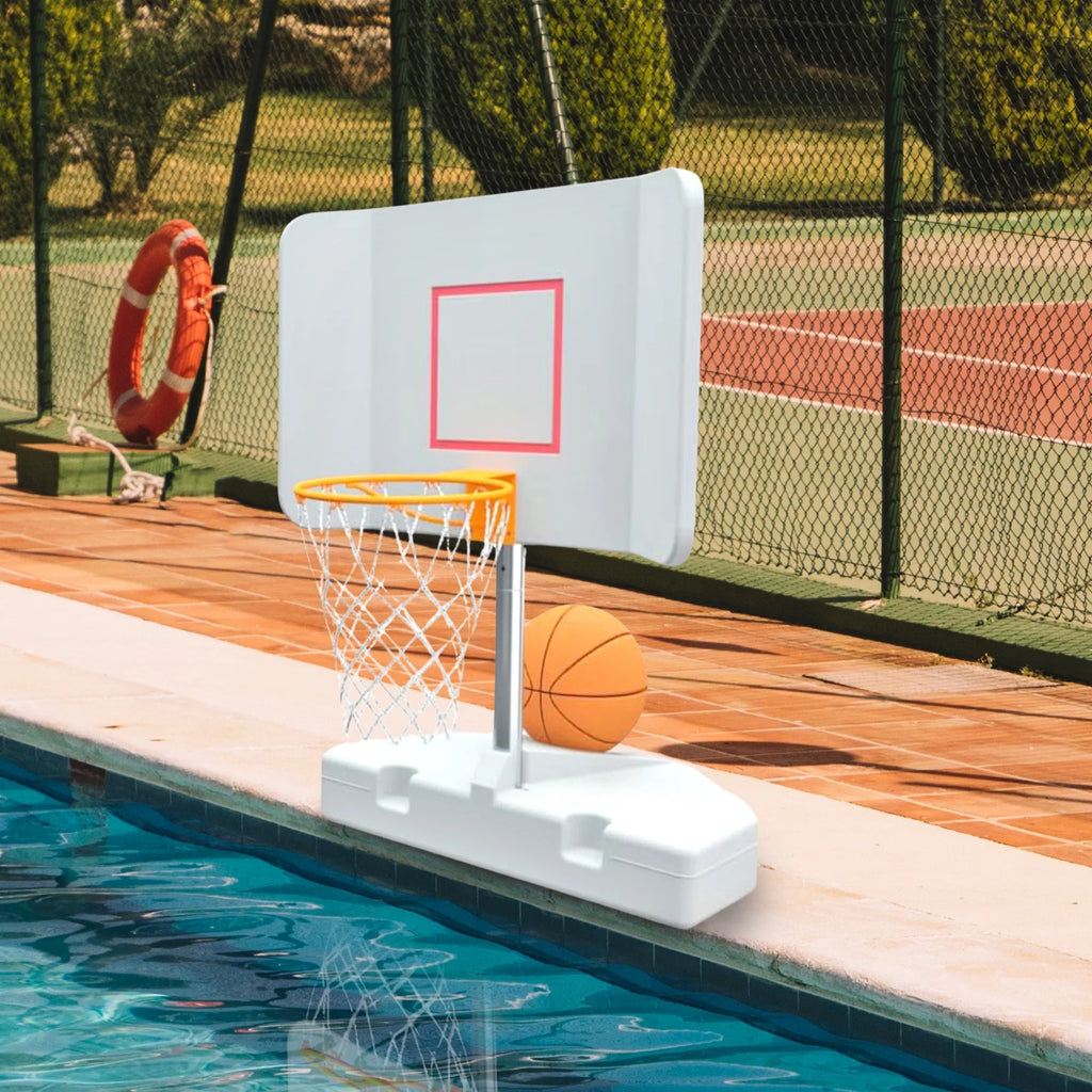 Good Ideas 15 in. Pool Sizehot Wing It Freestanding Basketball Hoop, Ivory