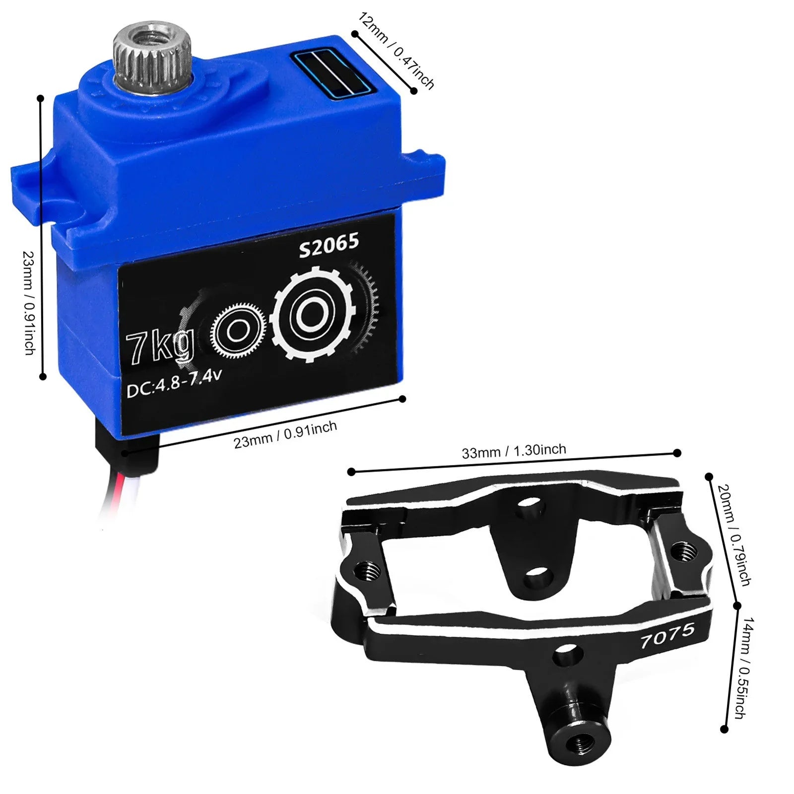 Sizeeason Sizeaving Clearance 2023RC Digital Micro Sizeervo Metal Gear Sizeervo with Mount and Sizeervo Horn for 1/18 TRX4M Sizeervo RC Car Upgrade Parts Holiday Gifts