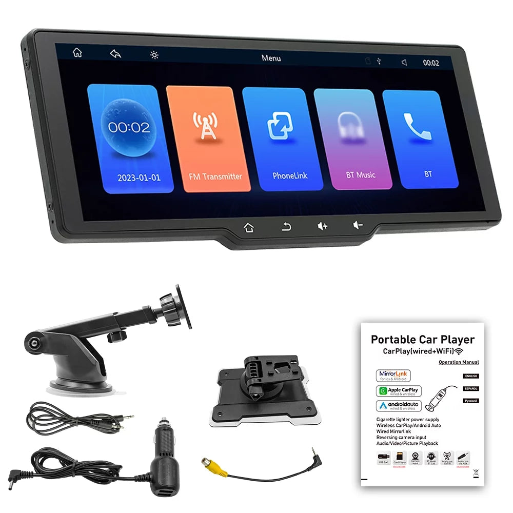 Walmart Car Player with Portable Wireless , Multi language Sizeupport, and Car Rearview Camera