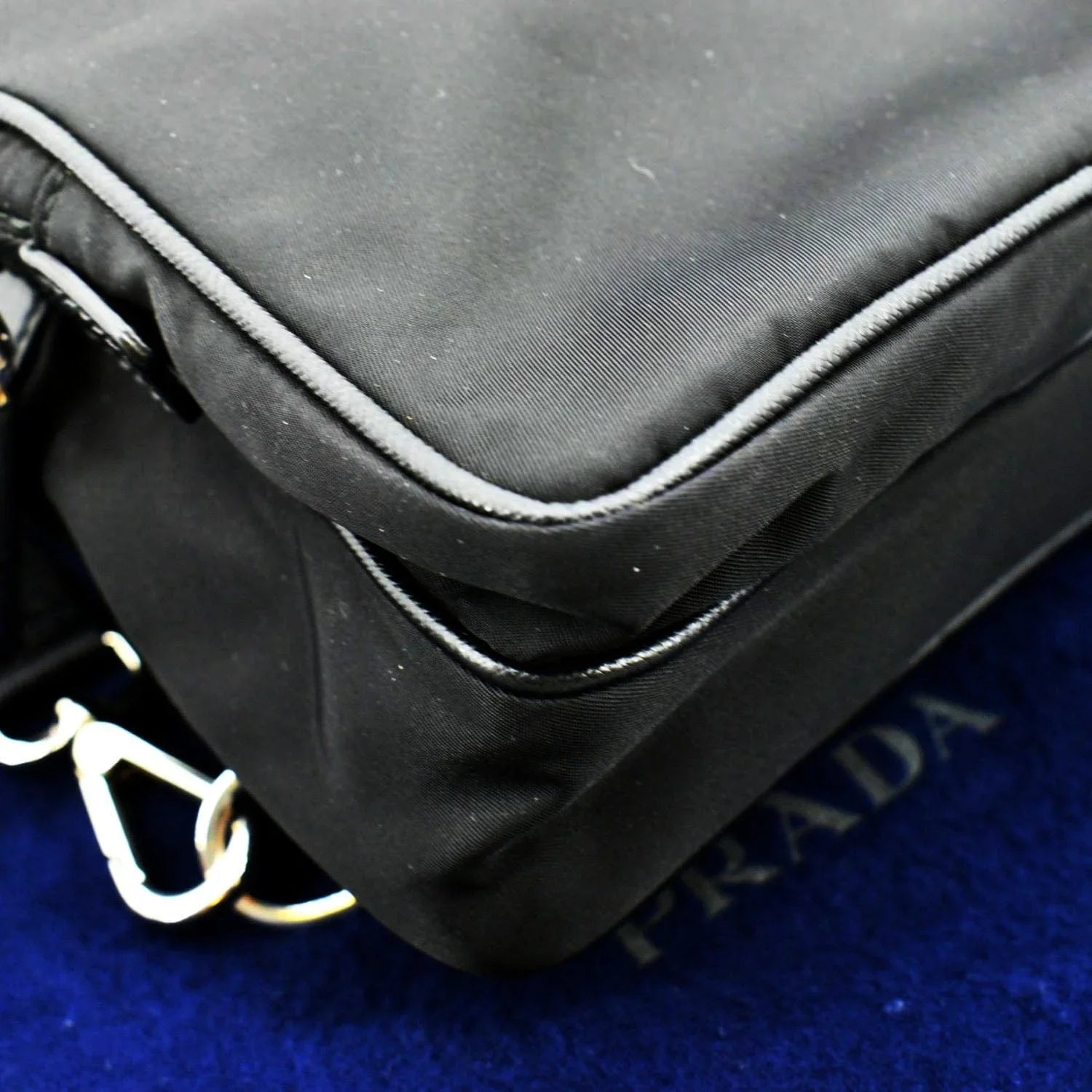 Pre-owned PRADA 2vz026 Nylon Backpack Bag Black