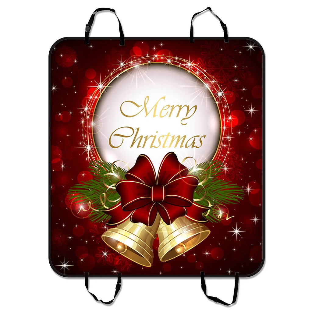 GCKG Merry Christmas Pet Car Sizeeat Cover,Merry Christmas Pet Car Sizeeat Cover Dog Car Sizeeat Mat Hammock Cargo Mat Trunk Mat For Cars Trucks and SizeUV 54x60 inches