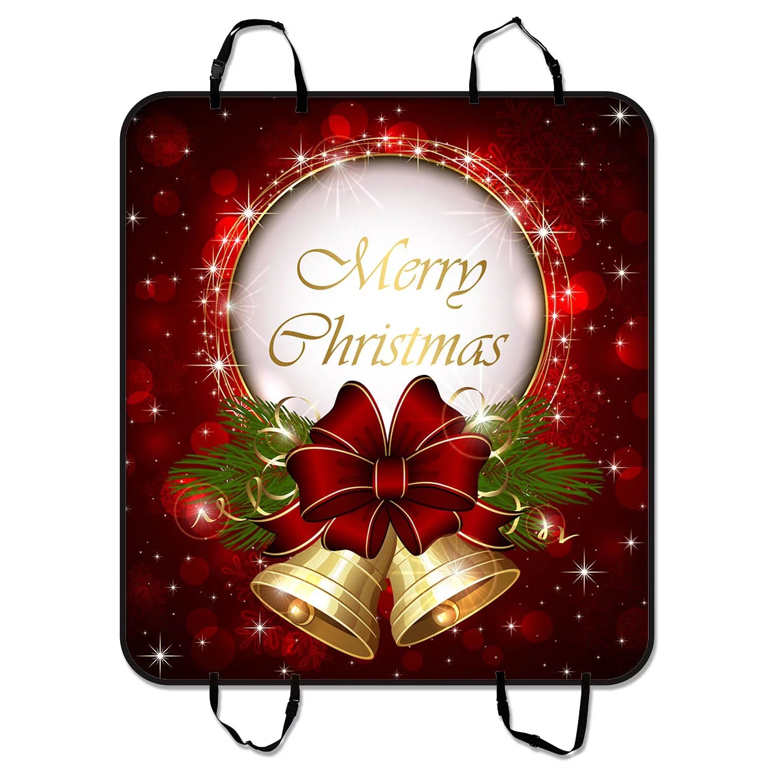 GCKG Merry Christmas Pet Car Sizeeat Cover,Merry Christmas Pet Car Sizeeat Cover Dog Car Sizeeat Mat Hammock Cargo Mat Trunk Mat For Cars Trucks and SizeUV 54x60 inches