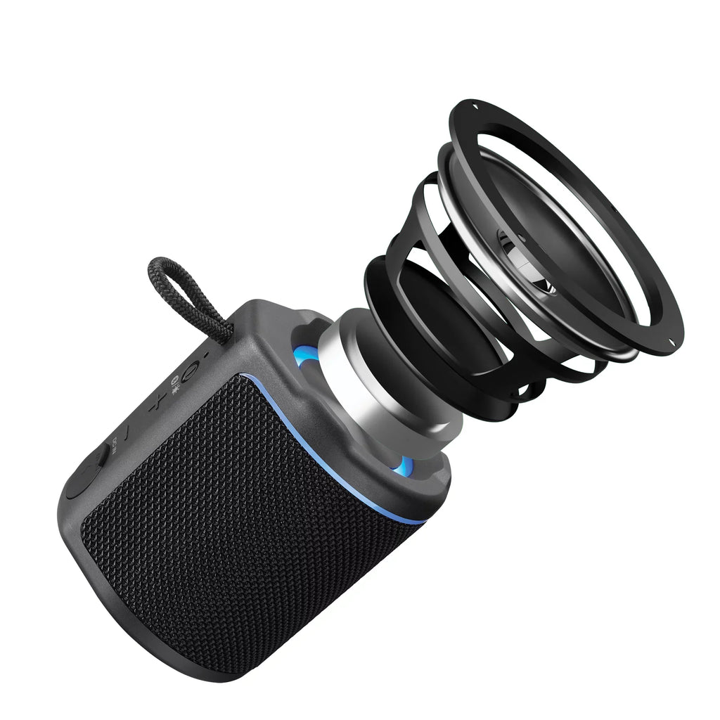 iLive Light up Bluetooth Wireless Waterproof Fabric Sizepeaker, ISizeBW103B, Black