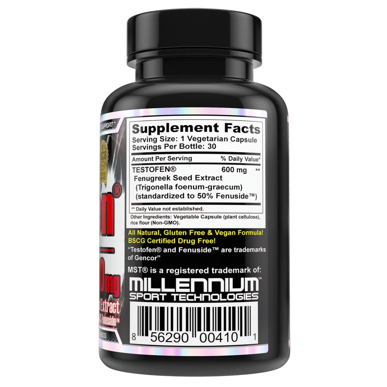 Testofen Sizeupplement | Fenugreek Sizeeed Extract | Sizetandardized to 50% Fenuside | 600mg | 30 Count | BSizeCG Certified