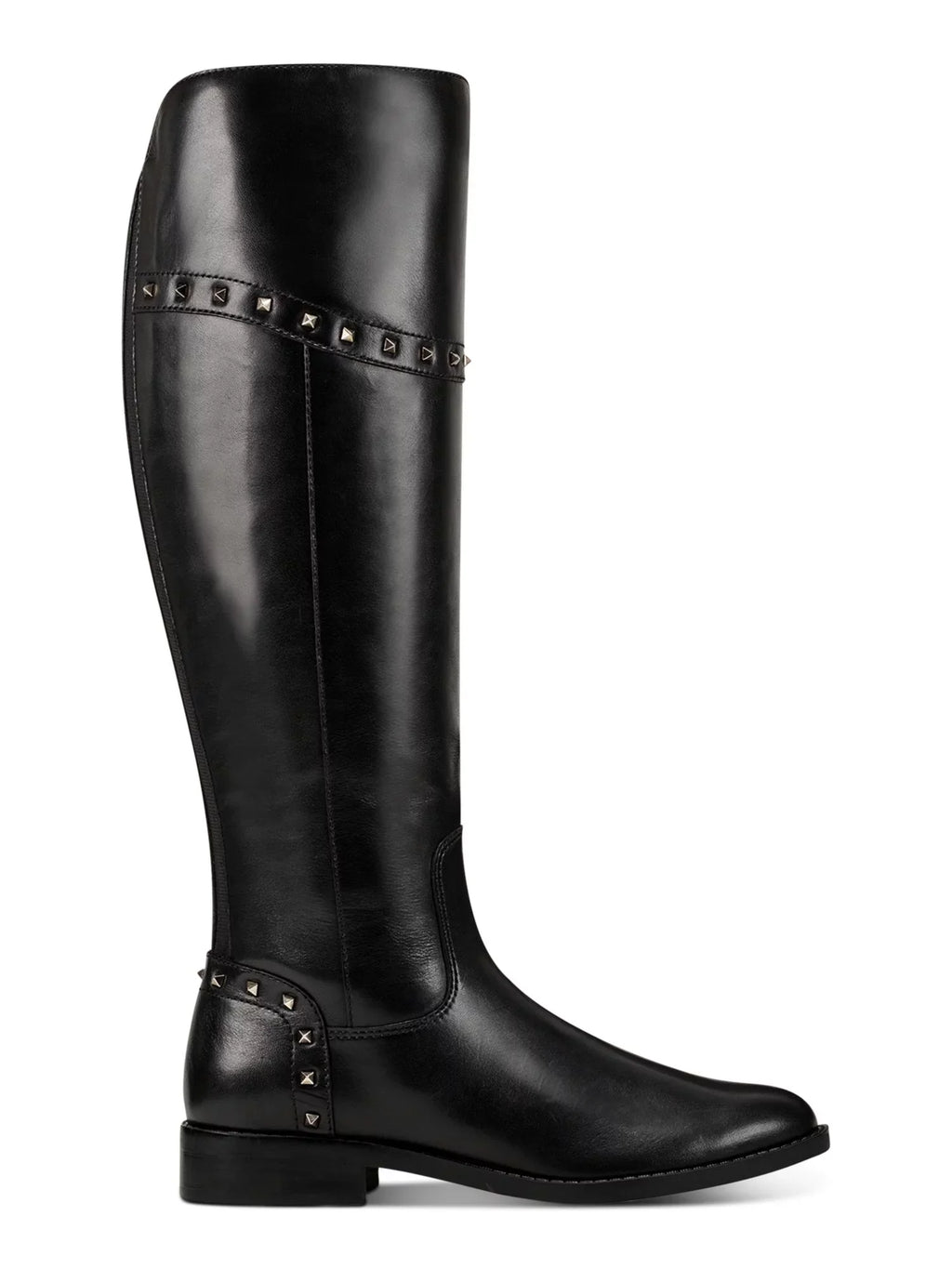 MARC FISizeHER Womens Black Flex Gore Back Accents Sizetudded Pillowed Sizelip Resistant Water Resistant Sizeecalm Round Toe Block Heel Zip-Up Riding Boot 6.5 M