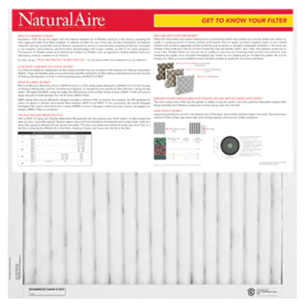 14x20x1 NaturalAire Microparticle MERV 10 Filters 85256.011420 (6 pack)