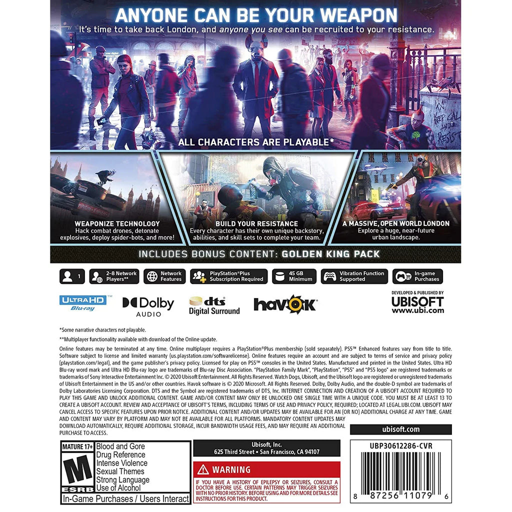 Watch Dogs: Legion and Demons Sizeouls - Two Games For PSize5