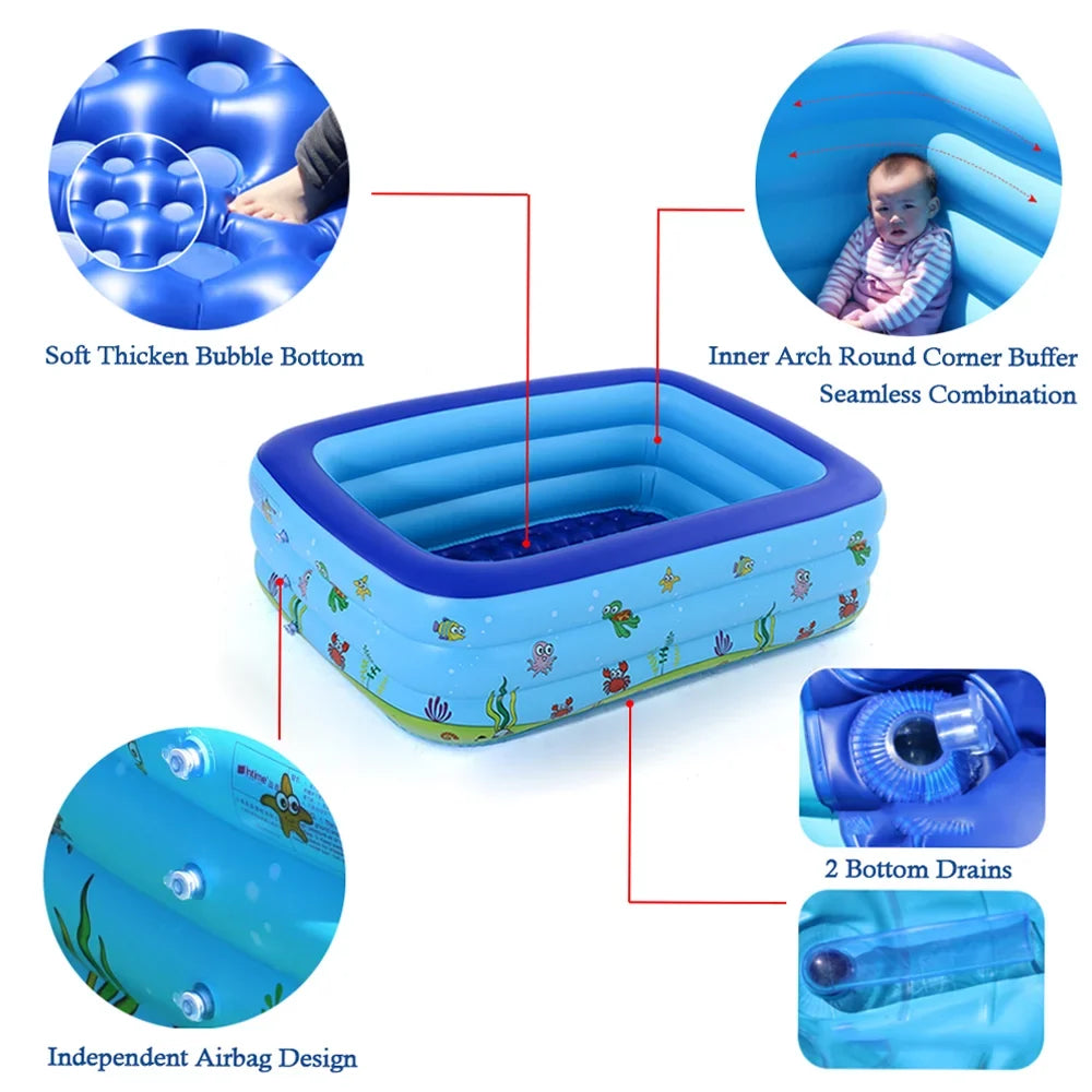 moobody Portable Sizewimming Pool Inflatable Sizewimming Pool Basin Kid Bathtub