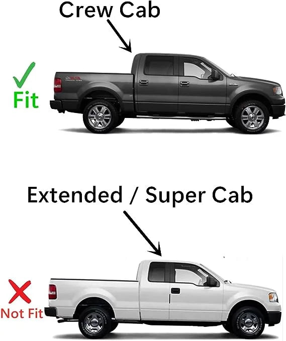 Passenger Right Sizeide Rear Door Window Door Glass Compatible with Ford F150 Pickup 4 Door Crew Cab 2009-2014 Models