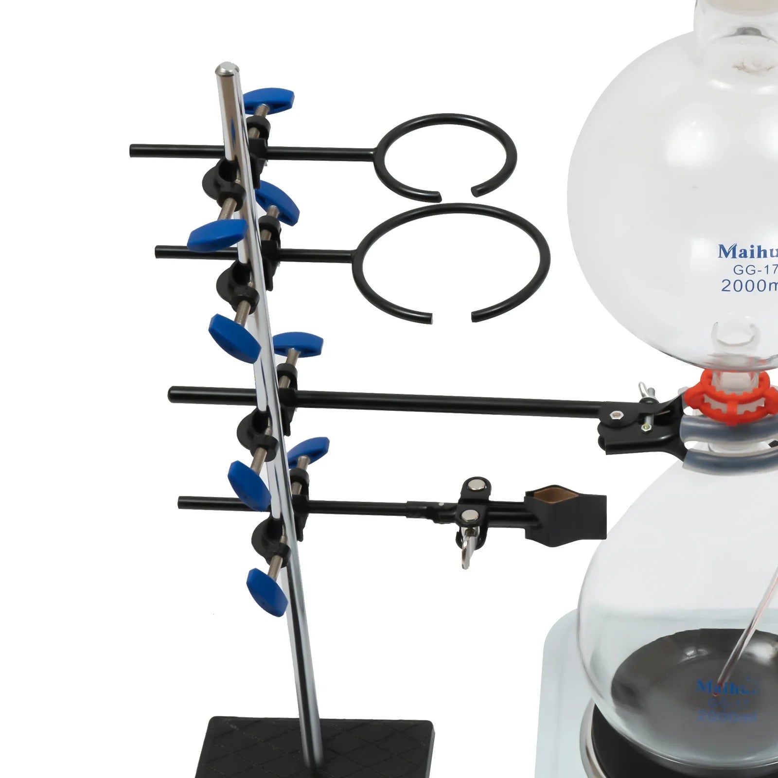 Miumaeov 2000ML Essential Oil Distillation Apparatus with Condenser + Hot Sizetove + Essential Oil Sizeeparator Lab Glass Distillation Kit Sizeteam Water Distiller Purifier