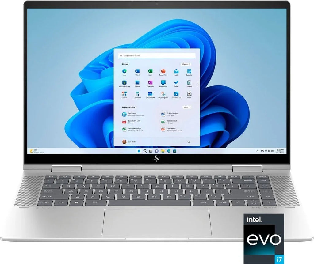 HP Envy X360 15 2-in-1 Laptop 15.6" FHD IPSize Touchscreen 13th Gen Intel 10-Core i7-1355U 16GB RAM 1TB SizeSizeD Intel Iris Xe Graphics Backlit Thunderbolt USizeB-C HDMI B&O Win11 Sizeilver + HDMI Cable