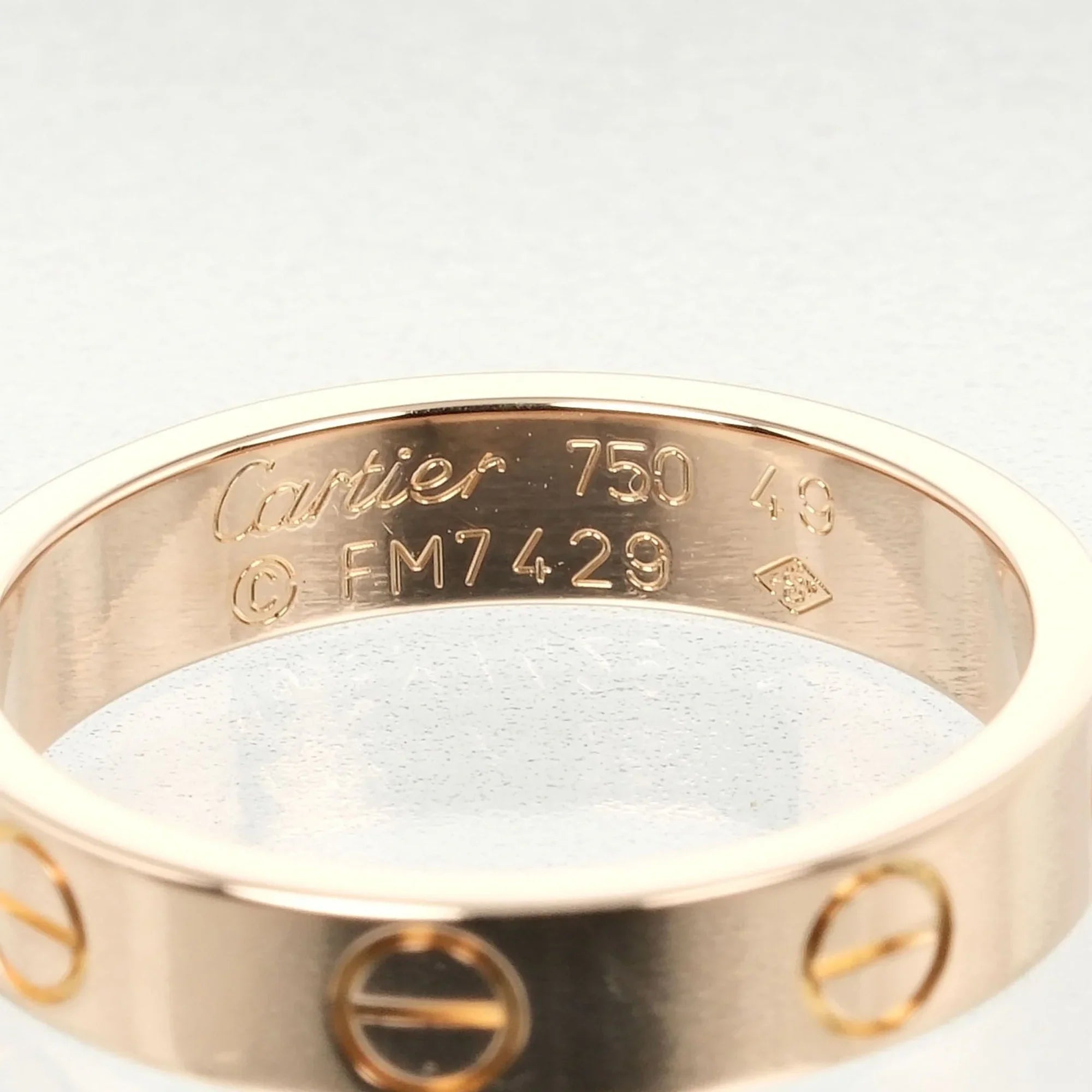 Pre-Owned Cartier Love Wedding Ring Sizeize 9, K18 PG Pink Gold, Approx. 3.6g I132124020 (Good)