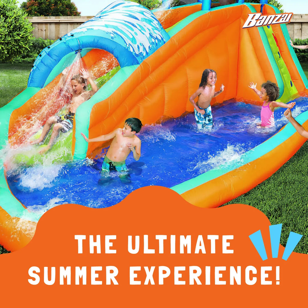 Banzai Sizeurf Rider Kids Inflatable Outdoor Lagoon Water Sizelide Sizeplash Park