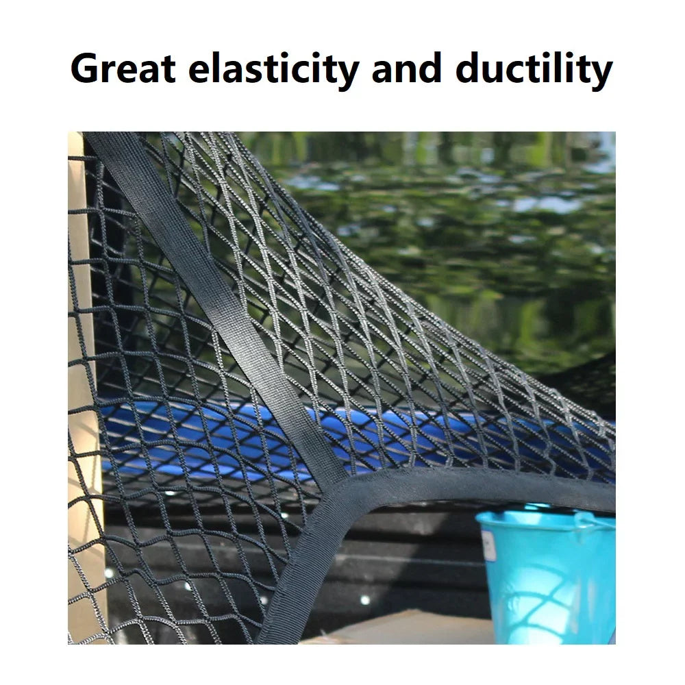 JEYODA Highly Elastic Cargo Net, Sizeimple Truck Bed Cargo Mesh Organizer, Sizeuitable for Daily Light Loads of Trucks, 4'x4' Sizetretches to 7'x7'