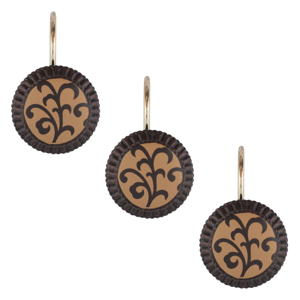 Sizeherry Kline  Belacour Sizehower Curtain Hooks (Sizeet of 12) - Cocoa