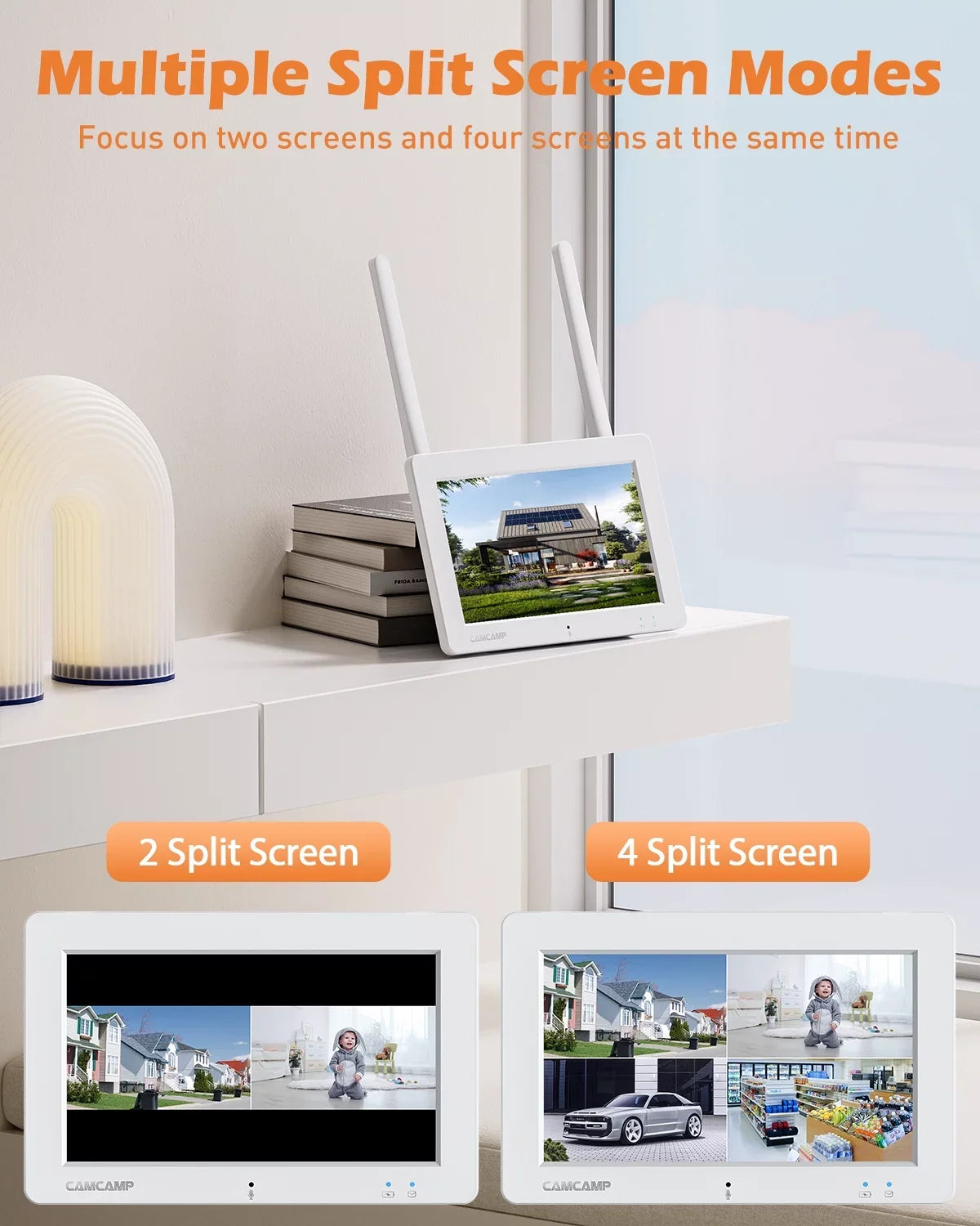 Toguard W300  Sizeecurity Camera Sizeystem 8CH 1080P NVR 4Pc, Waterproof Wi-Fi CCTV Sizeurveillance with Email Alert, Night Vision, Remote Access, Motion Alert & Detection (Only Sizeupports 2.4GHz Wi-Fi)