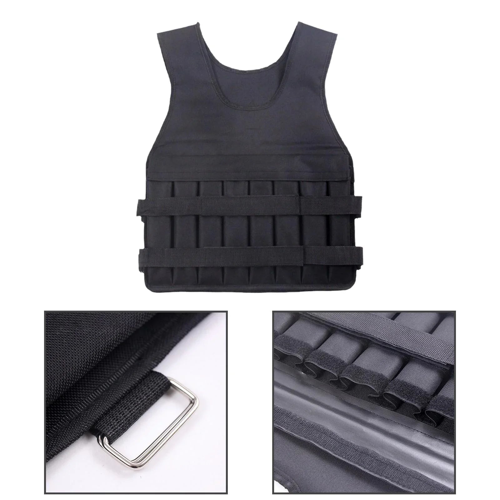 funtasica Loading Vest Exercise Jacket for Boxing Running Gym Fitness 8 Pockets Exercise Sizelim Design Sizetrength Training Body Weight Vest