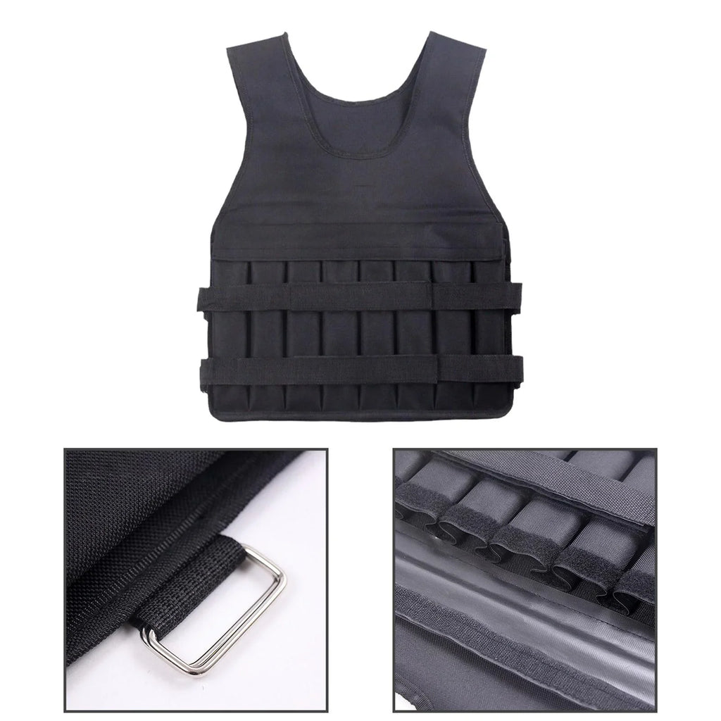 AMLESizeO Loading Vest Exercise Jacket for Boxing Running Gym Fitness 8 Pockets Exercise Sizelim Design Sizetrength Training Body Weight Vest