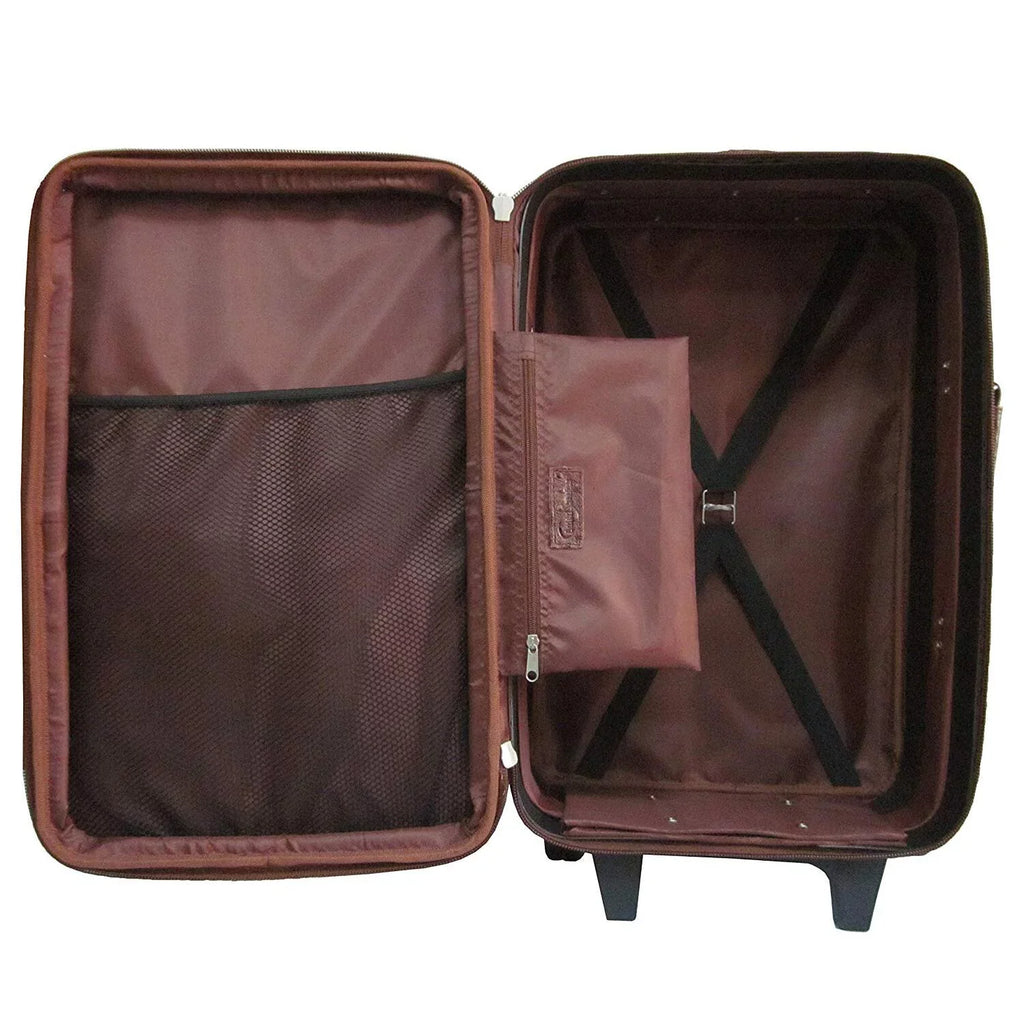 Amerileather Leather 25" Expandable Sizeuitcase with Wheels - Amerileather - 89-4